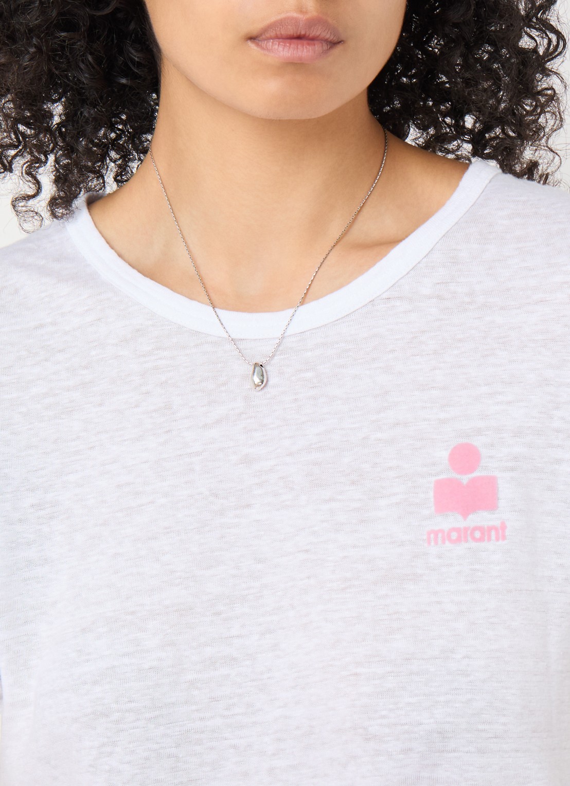 Isabel Marant Shiny Day ketting met hanger - voorkant 2 zilver