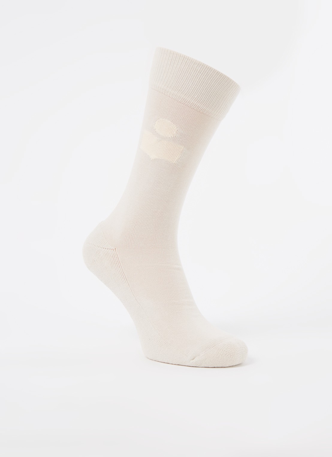 Isabel Marant Siloki sok met logo - voorkant donkerbeige