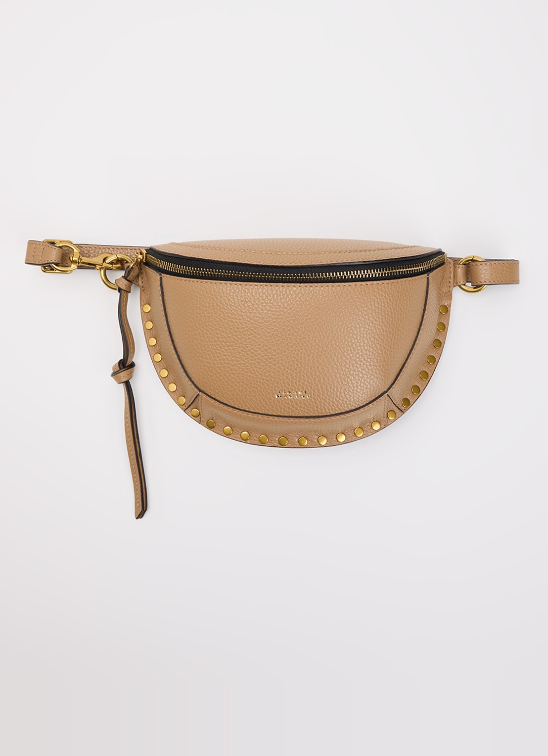Isabel Marant Skano heuptas van kalfsleer met studs - voorkant 5 camel