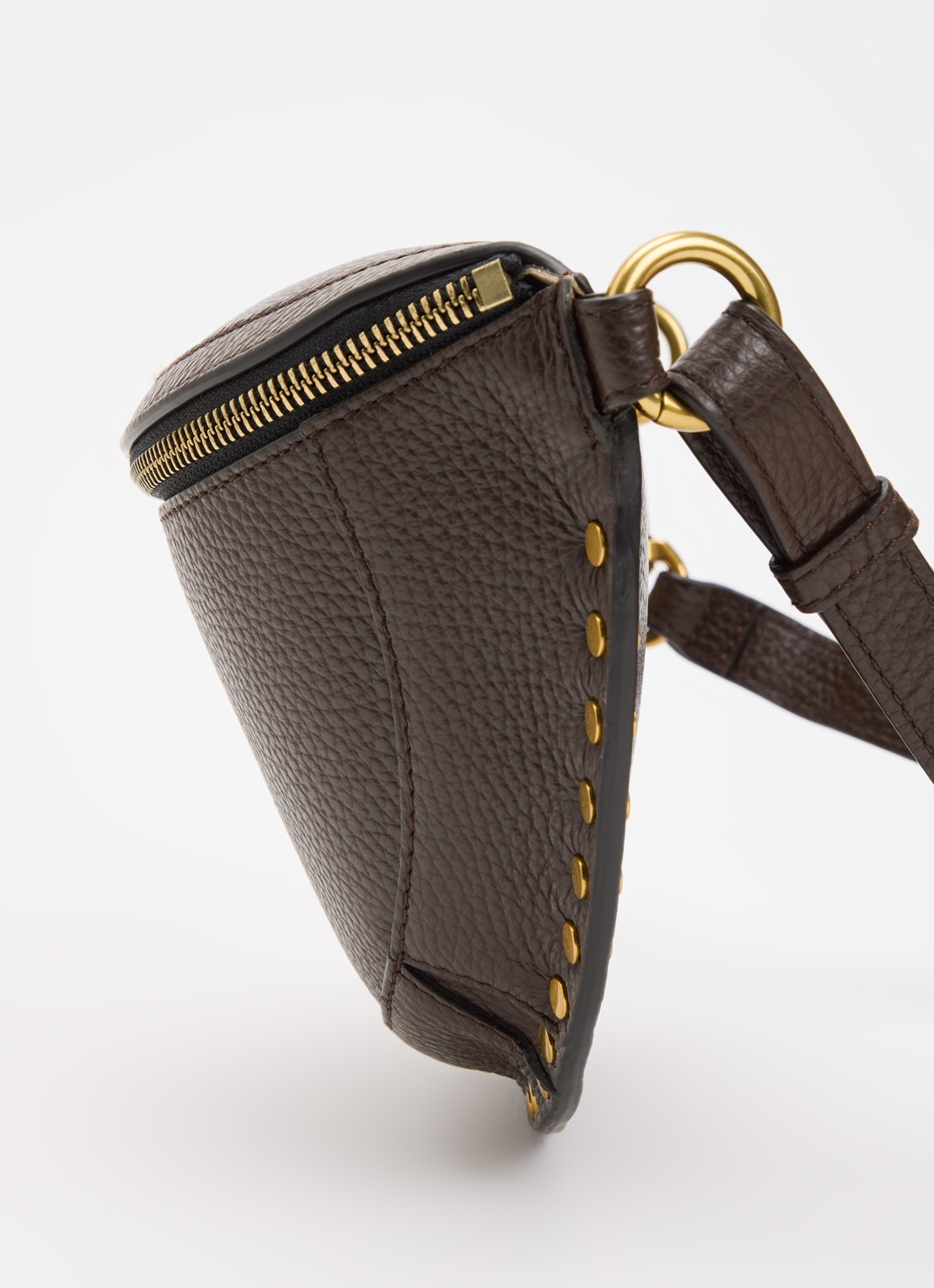 Isabel Marant Skano heuptas van kalfsleer met studs - detail 2 bruin