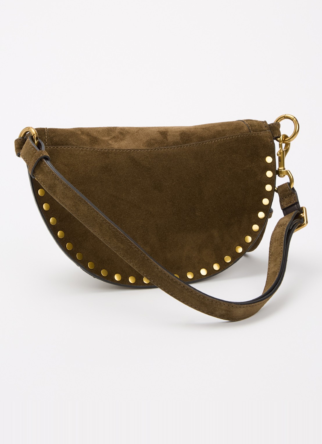 Isabel Marant Skano heuptas van kalfssuède met studs - achterkant 3 bruin