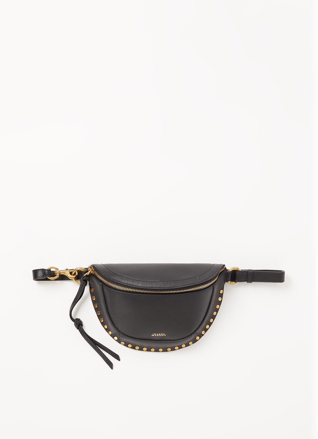 Isabel Marant Skano heuptas van leer met studs - voorkant 2 zwart