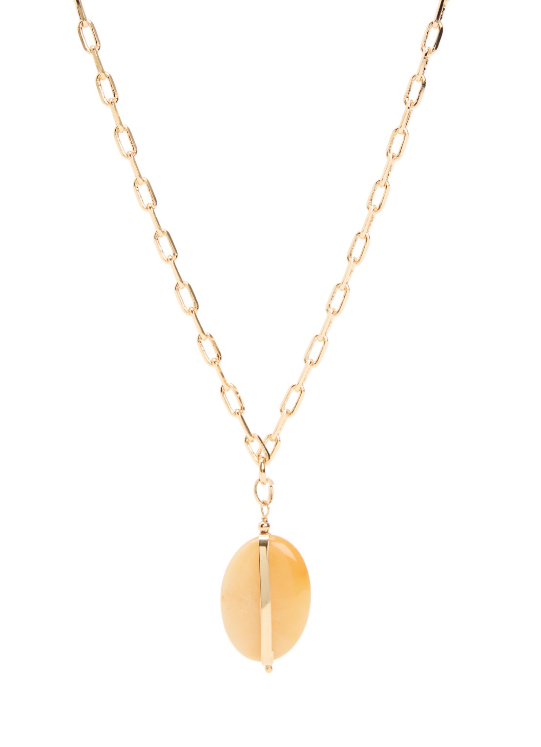 Isabel Marant Stones ketting met hanger - voorkant 3 geel