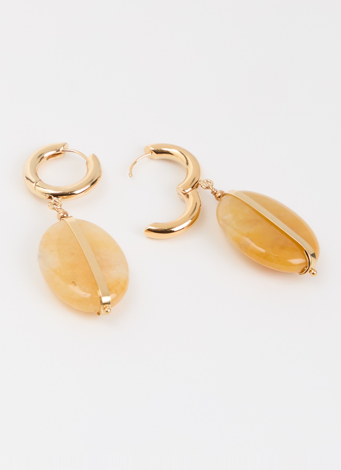 Isabel Marant Stones oorringen met hanger - detail geel
