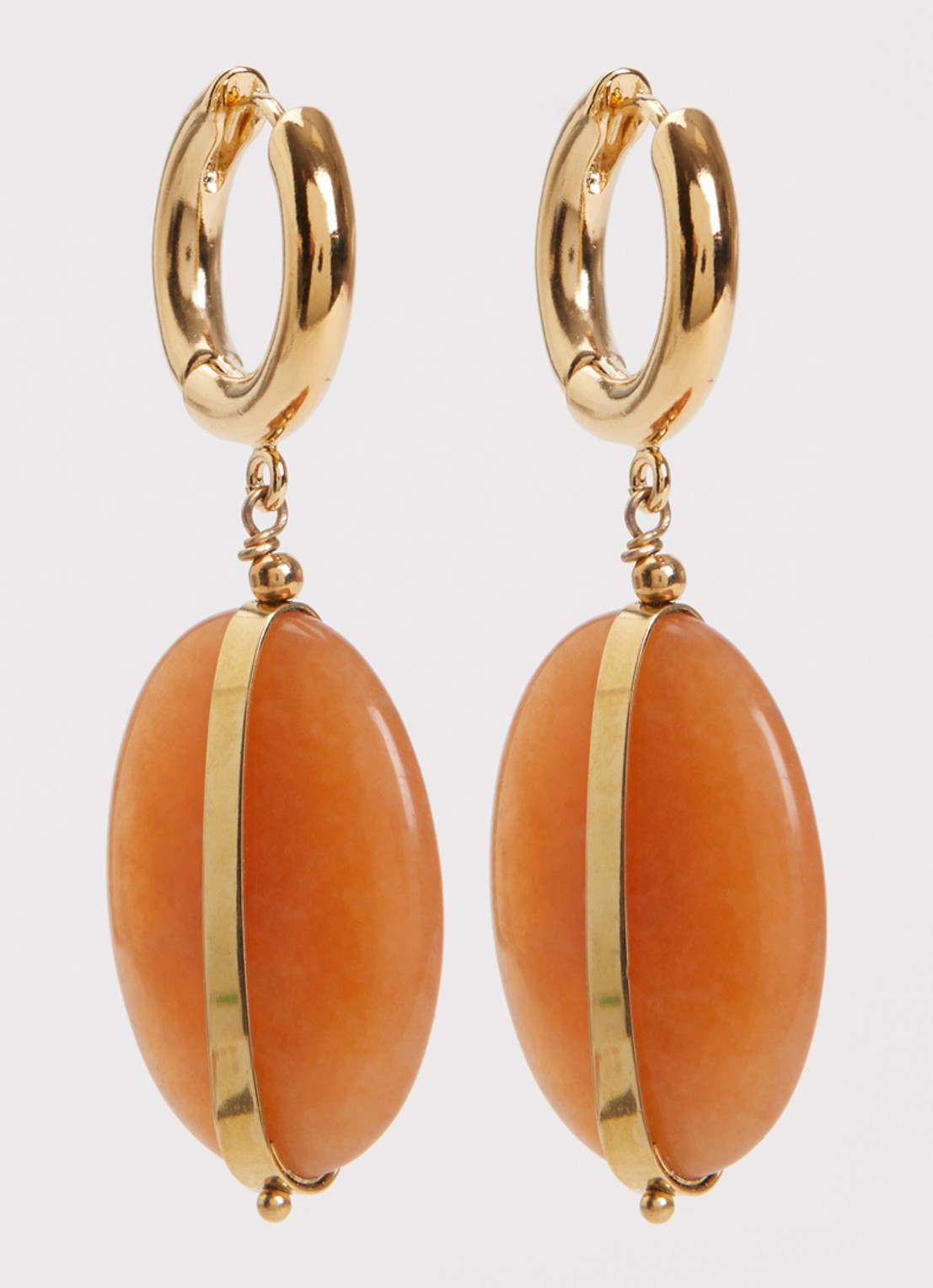 Isabel Marant Stones oorringen met hanger - voorkant 2 orange