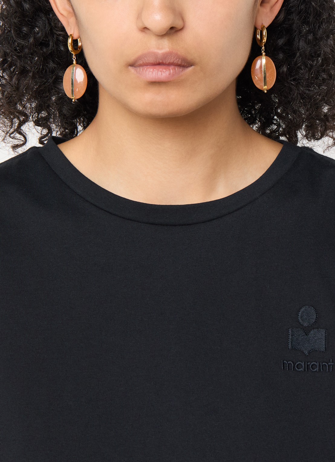 Isabel Marant Stones oorringen met hanger - voorkant 2 orange