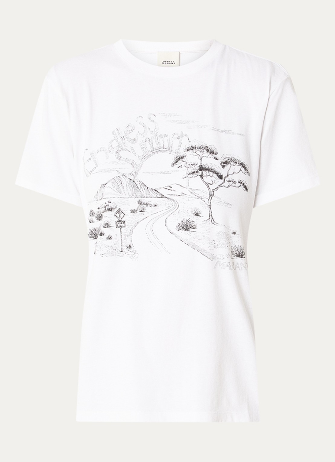 Isabel Marant T-shirt met print - voorkant wit