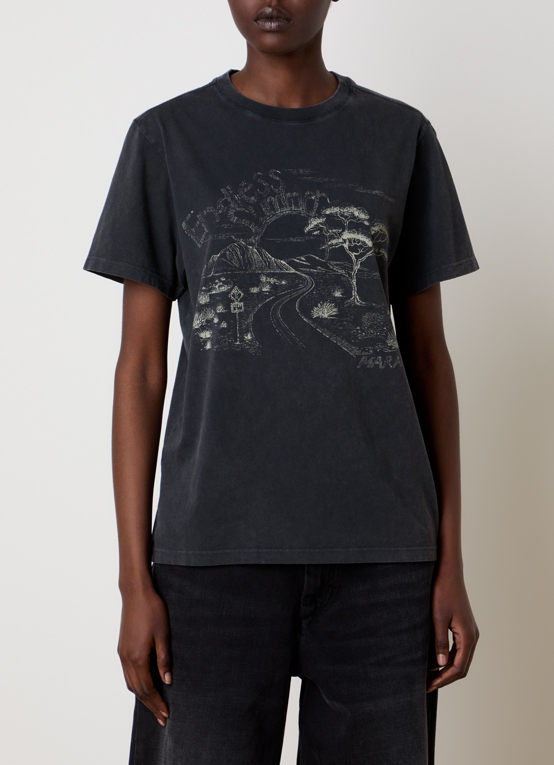 Isabel Marant T-shirt met print - detail antraciet