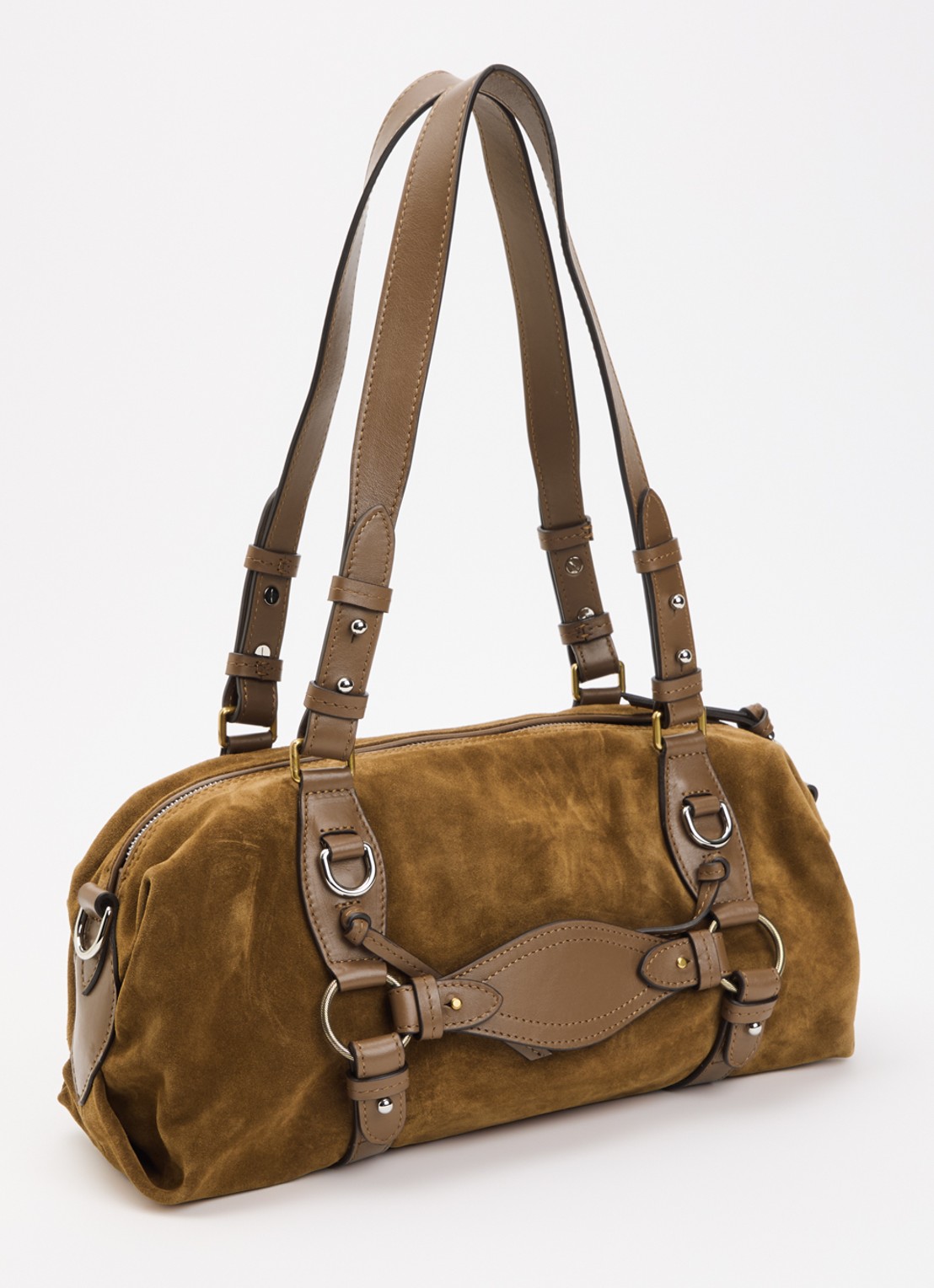 Isabel Marant Tilpa Mini schoudertas van kalfssuède - achterkant 2 cognac