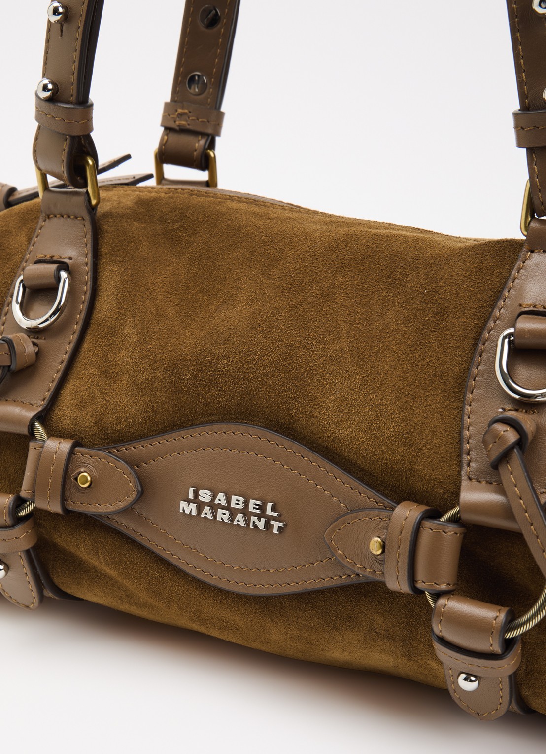 Isabel Marant Tilpa Mini schoudertas van kalfssuède - detail 5 cognac