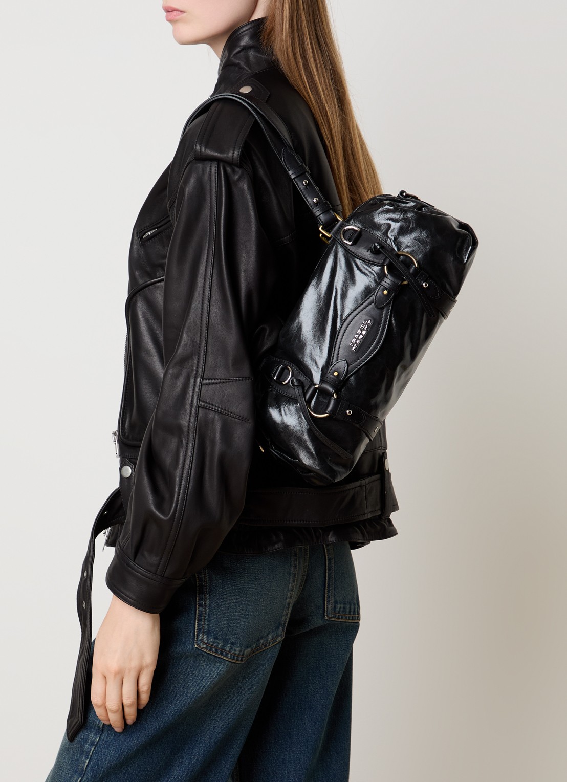 Isabel Marant Tilpa Mini schoudertas van leer - voorkant 3 zwart
