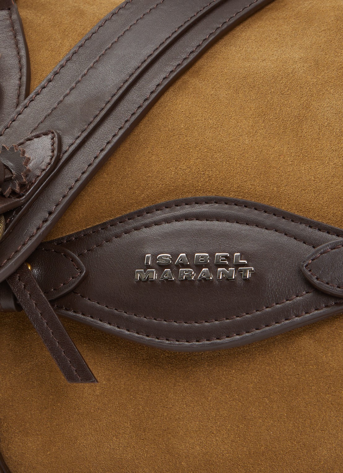 Isabel Marant Tilpa schoudertas van kalfssuède met afneembare schouderriem - detail 8 donkerkhaki