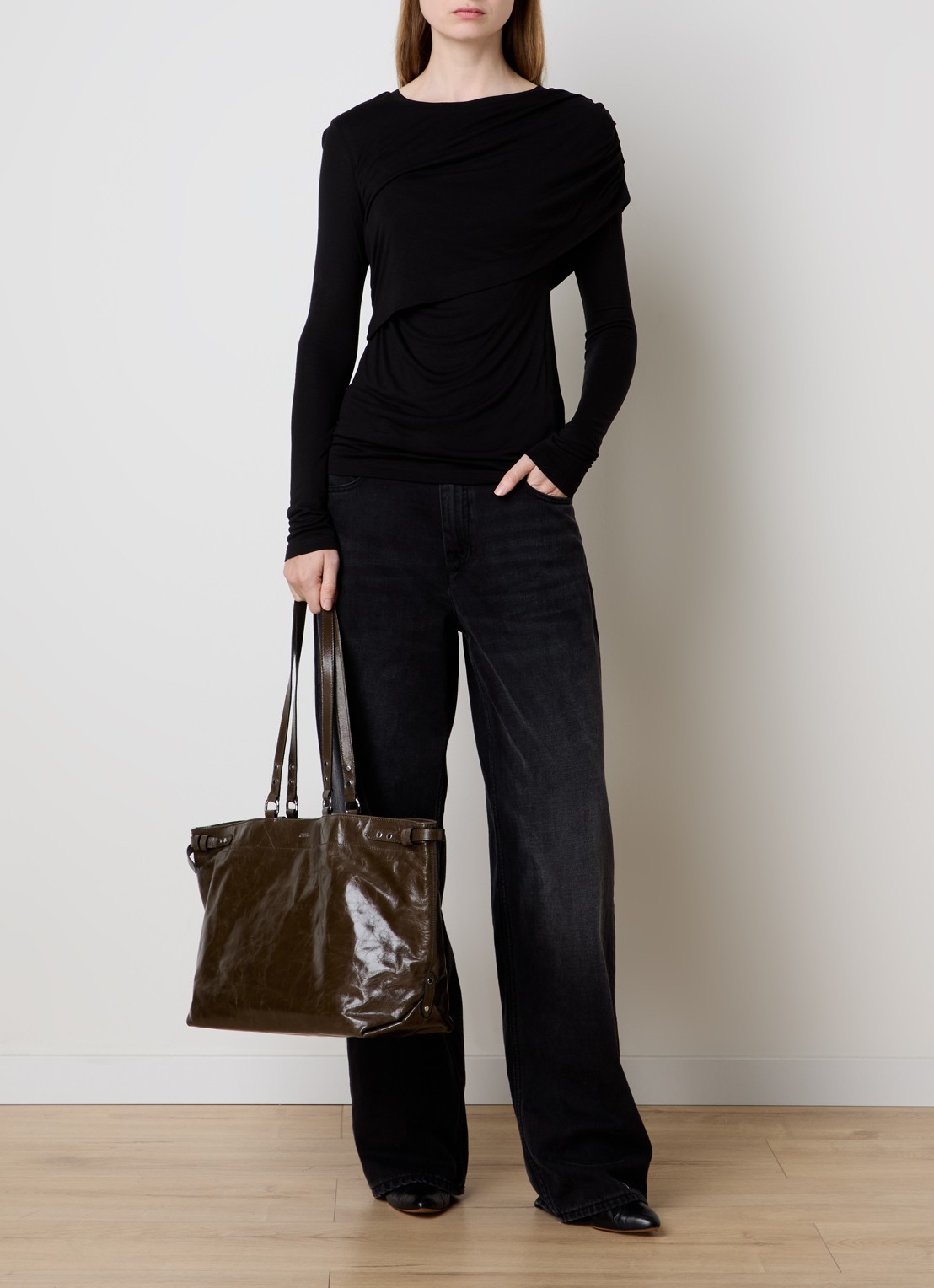 Isabel Marant Top met stretch - voorkant 2 zwart