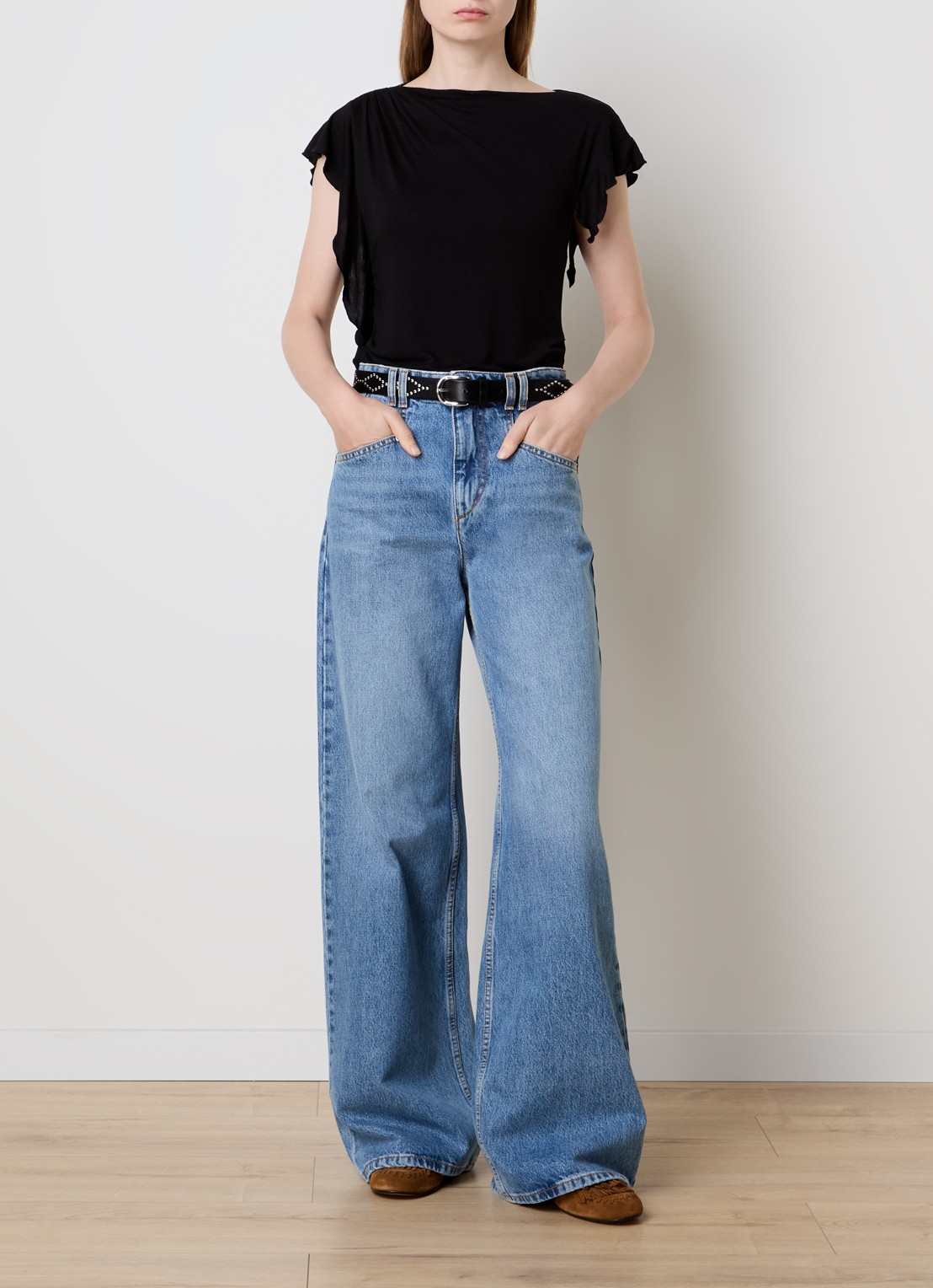 Isabel Marant Top met stretch - voorkant 2 zwart