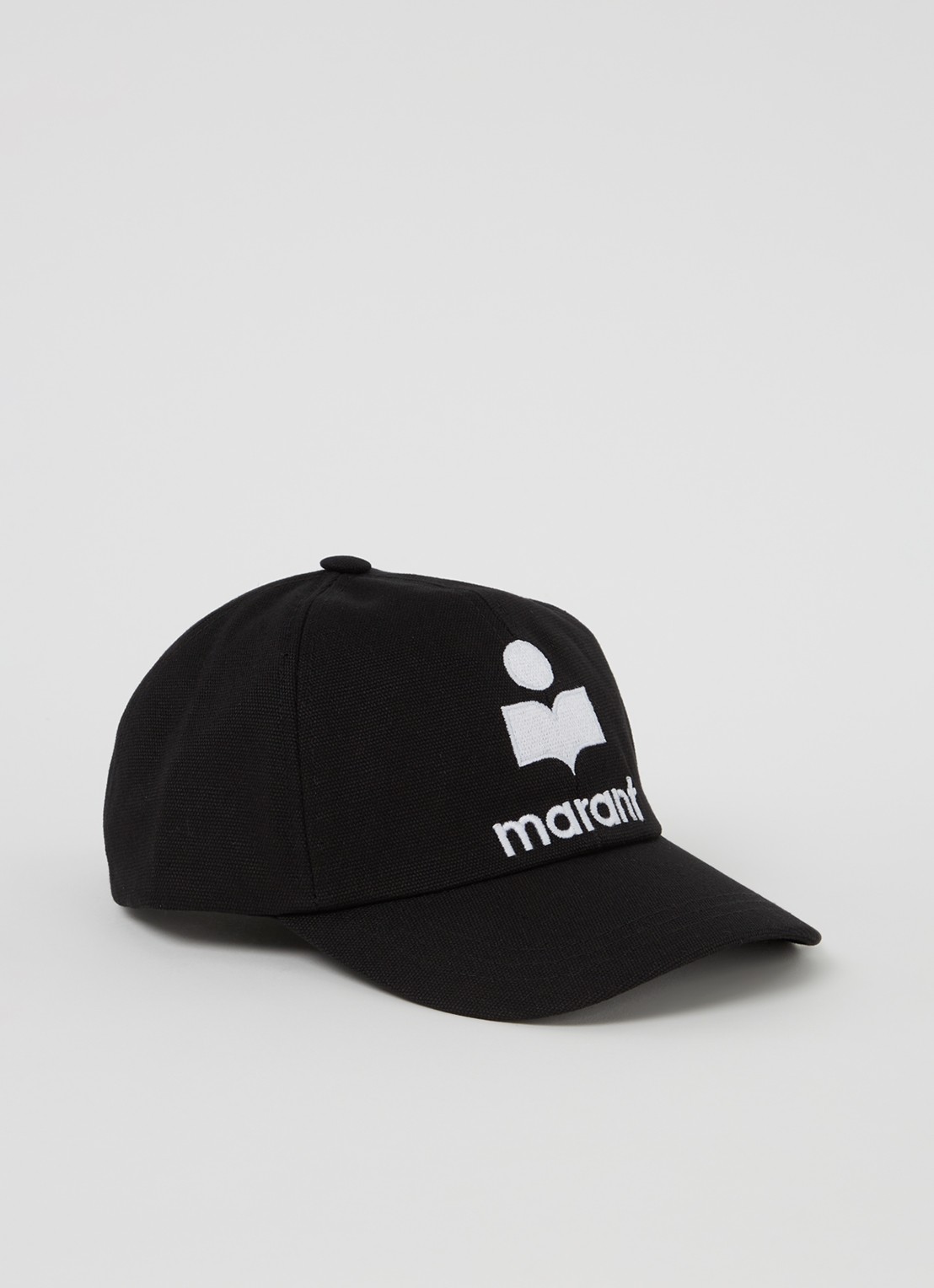 Isabel Marant Tyron pet met logoborduring  - voorkant 2 zwart