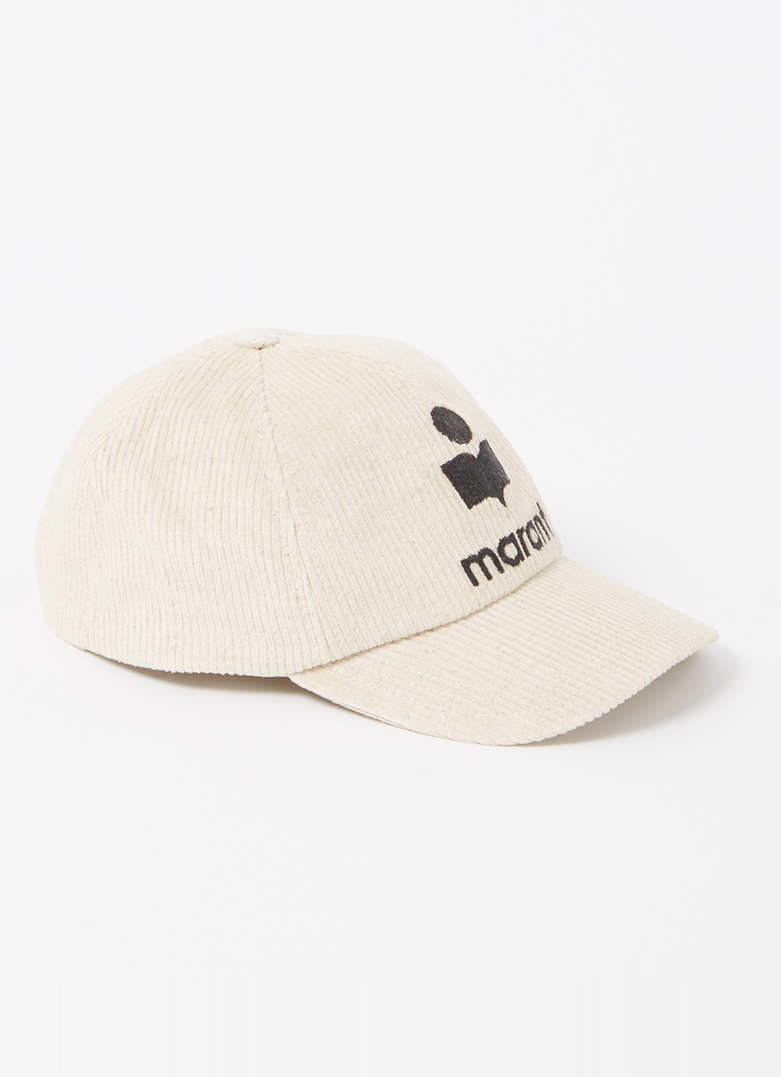 Isabel Marant Tyron pet met logoborduring  - voorkant creme