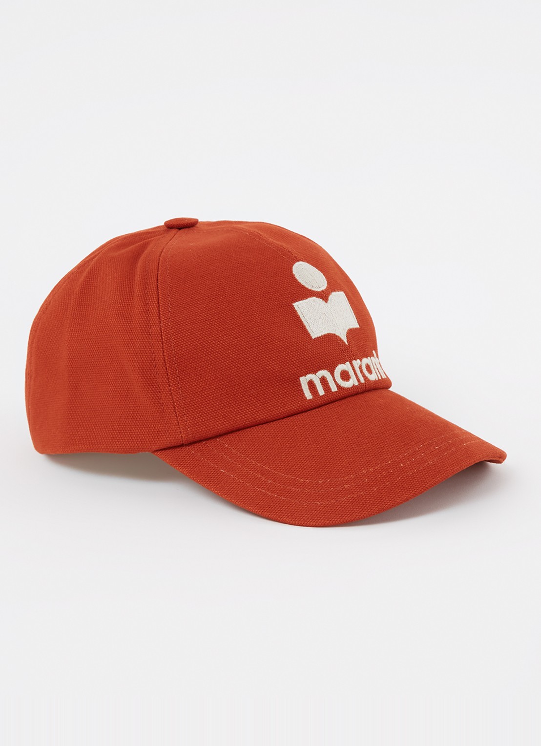 Isabel Marant Tyron pet met logoborduring  - voorkant roestbruin
