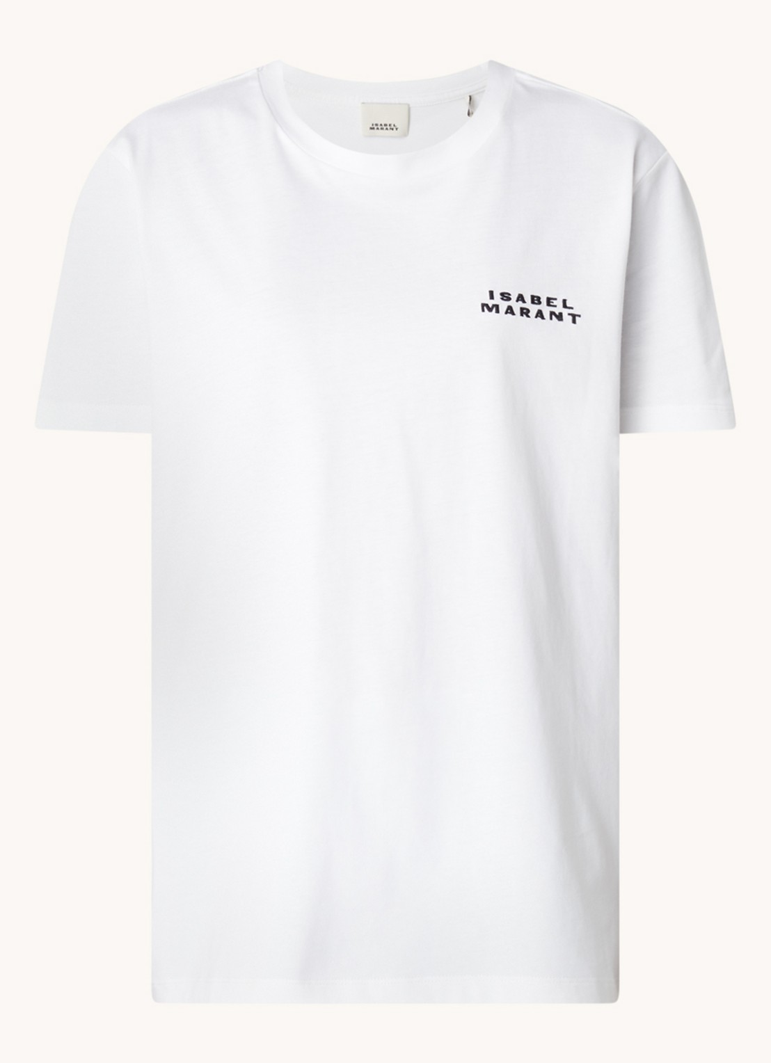 Isabel Marant Vidal T-shirt met logoborduring - voorkant 4 wit