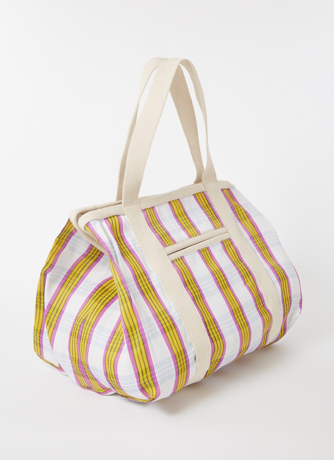 Isabel Marant Warden shopper met ruitdessin - achterkant beige