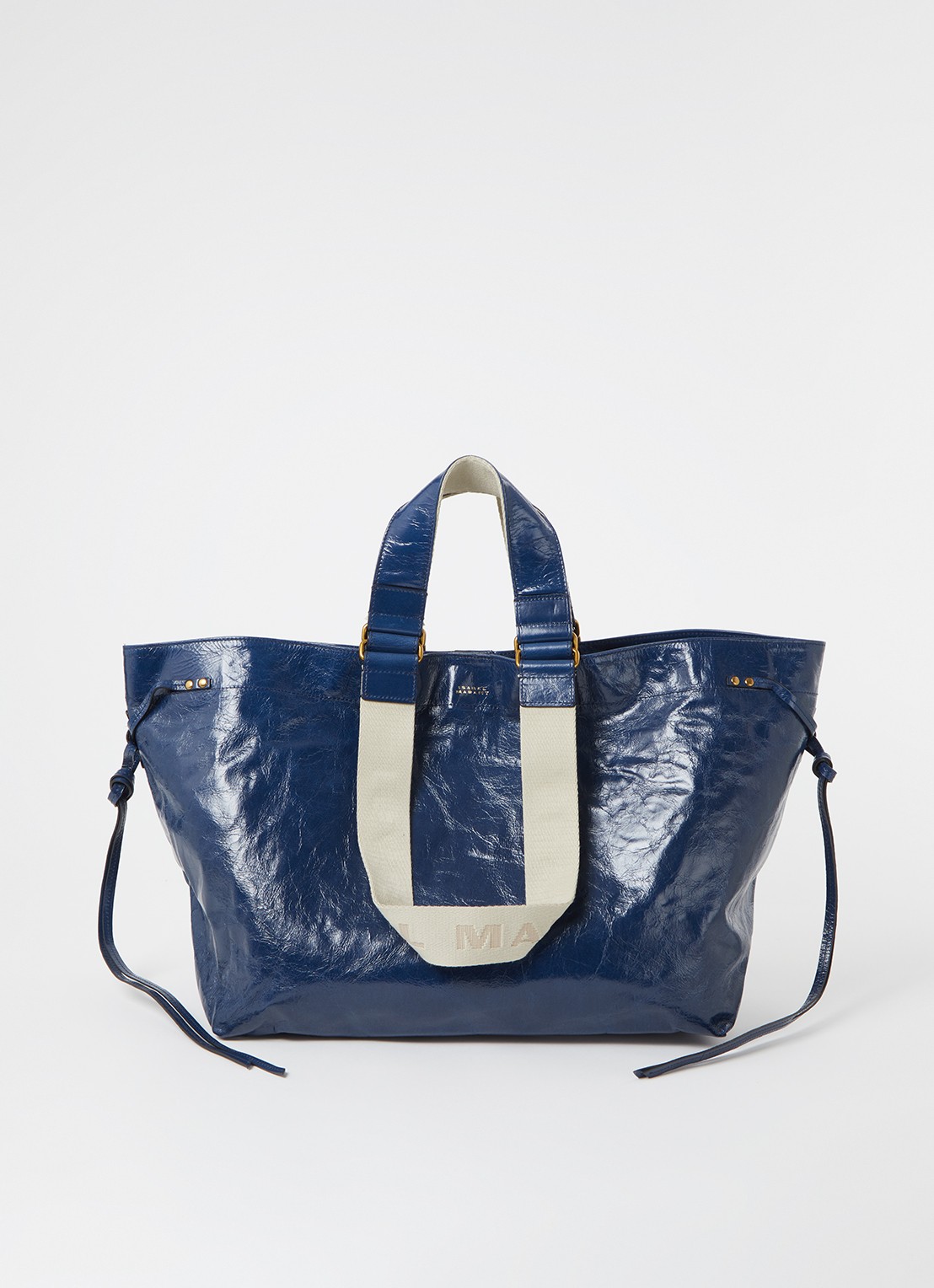 Isabel Marant Wardy shopper van leer - voorkant donkerblauw