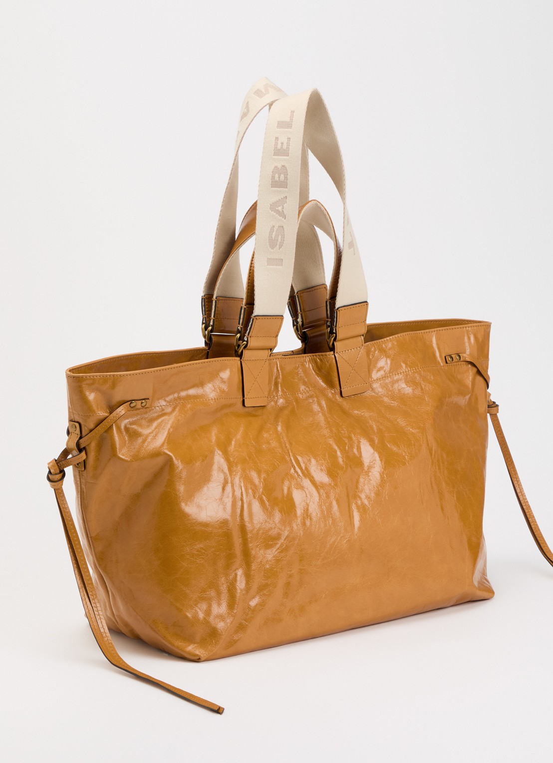 Isabel Marant Wardy shopper van leer - achterkant 5 donkeroranje