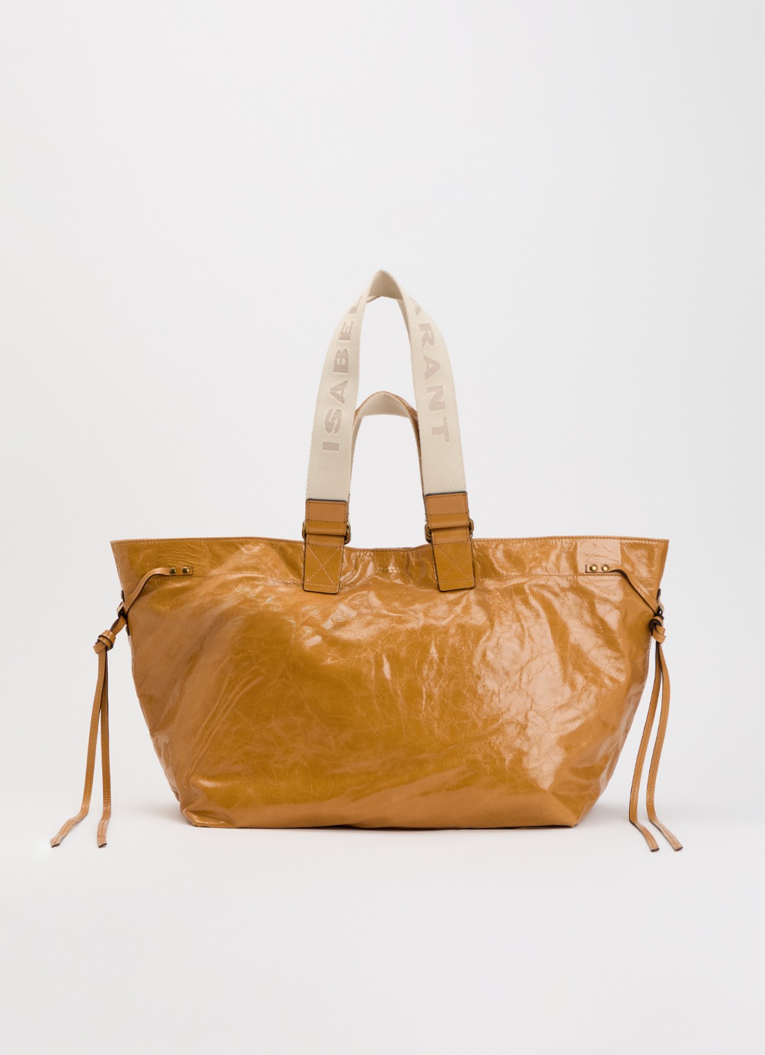 Isabel Marant Wardy shopper van leer - voorkant 6 donkeroranje