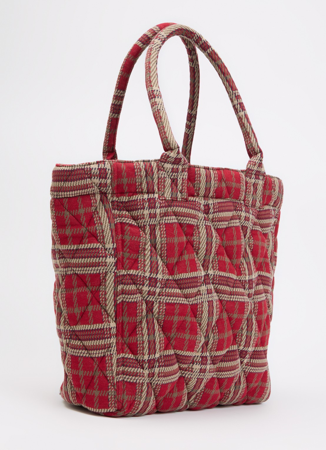 Isabel Marant Wigan shopper met logoborduring en quilt patroon - achterkant rood