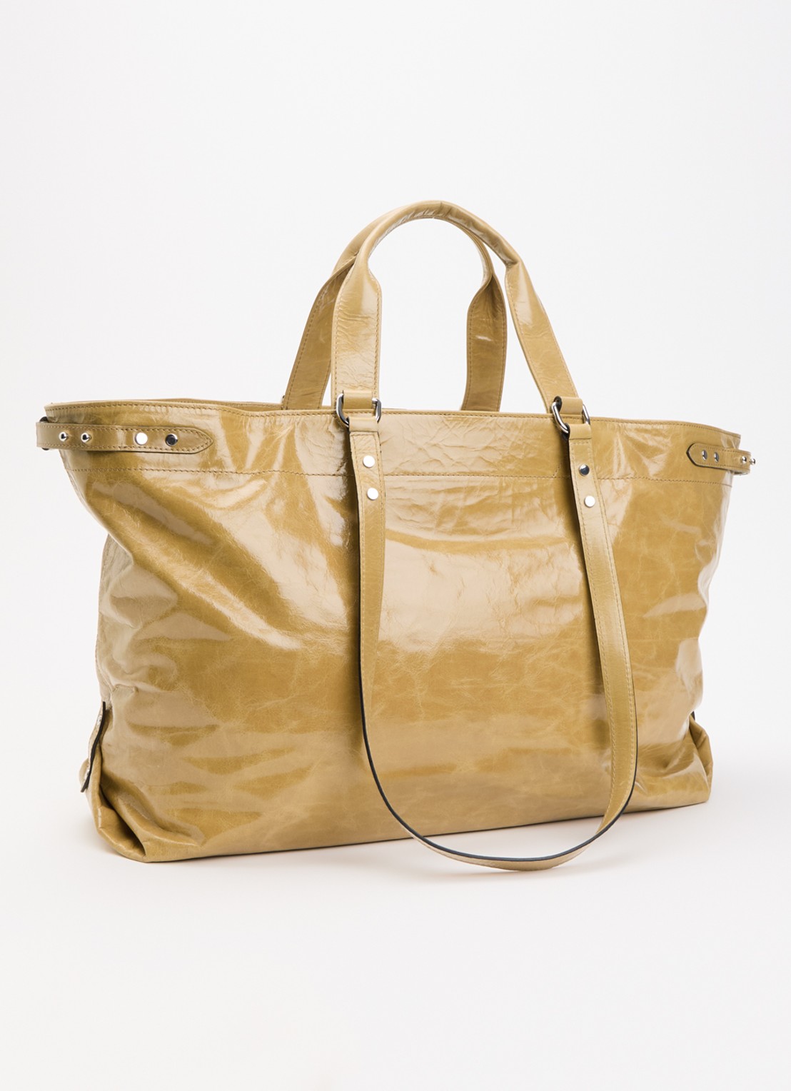 Isabel Marant Winna shopper van kalfsleer - achterkant 2 beige