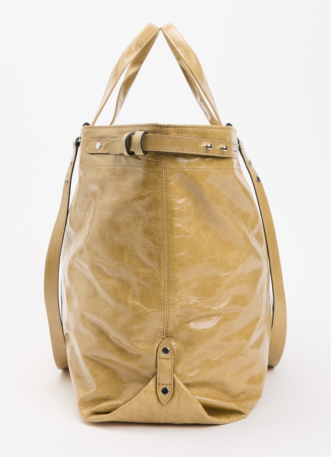 Isabel Marant Winna shopper van kalfsleer - detail 4 beige