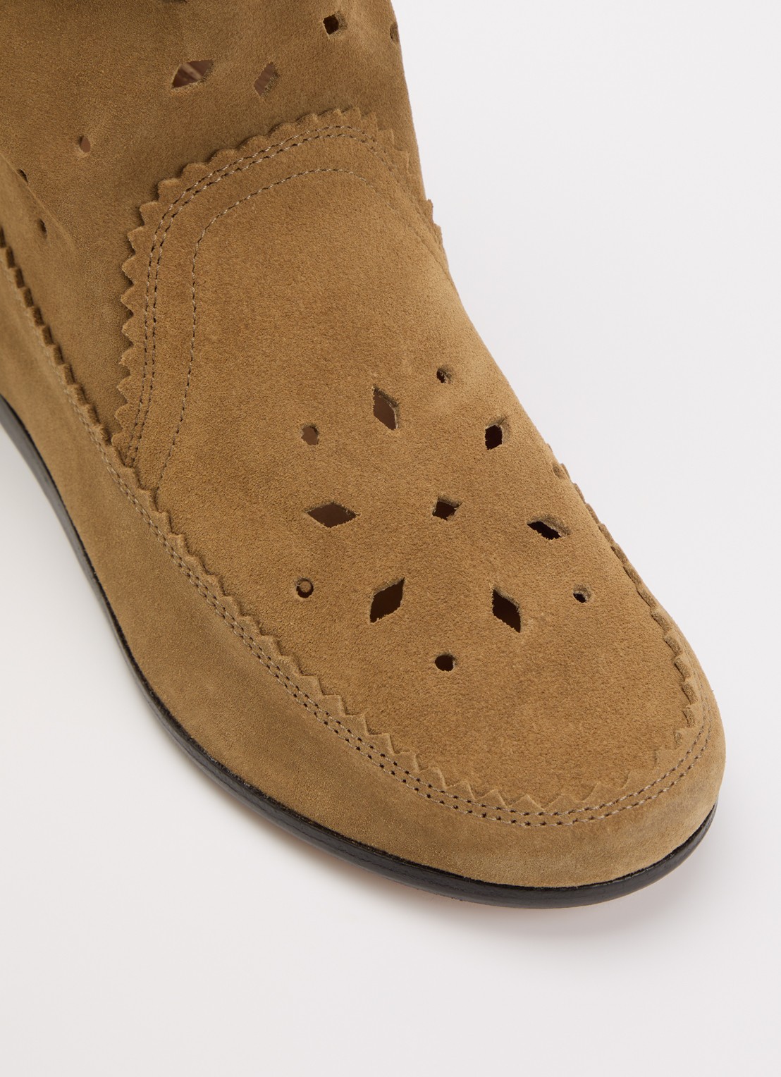 Isabel Marant Woosta laars suède - detail 3 cognac
