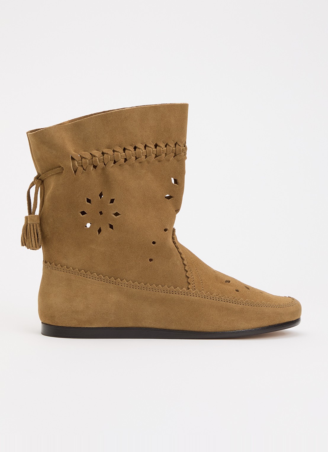 Isabel Marant Woosta laars suède - voorkant 5 cognac