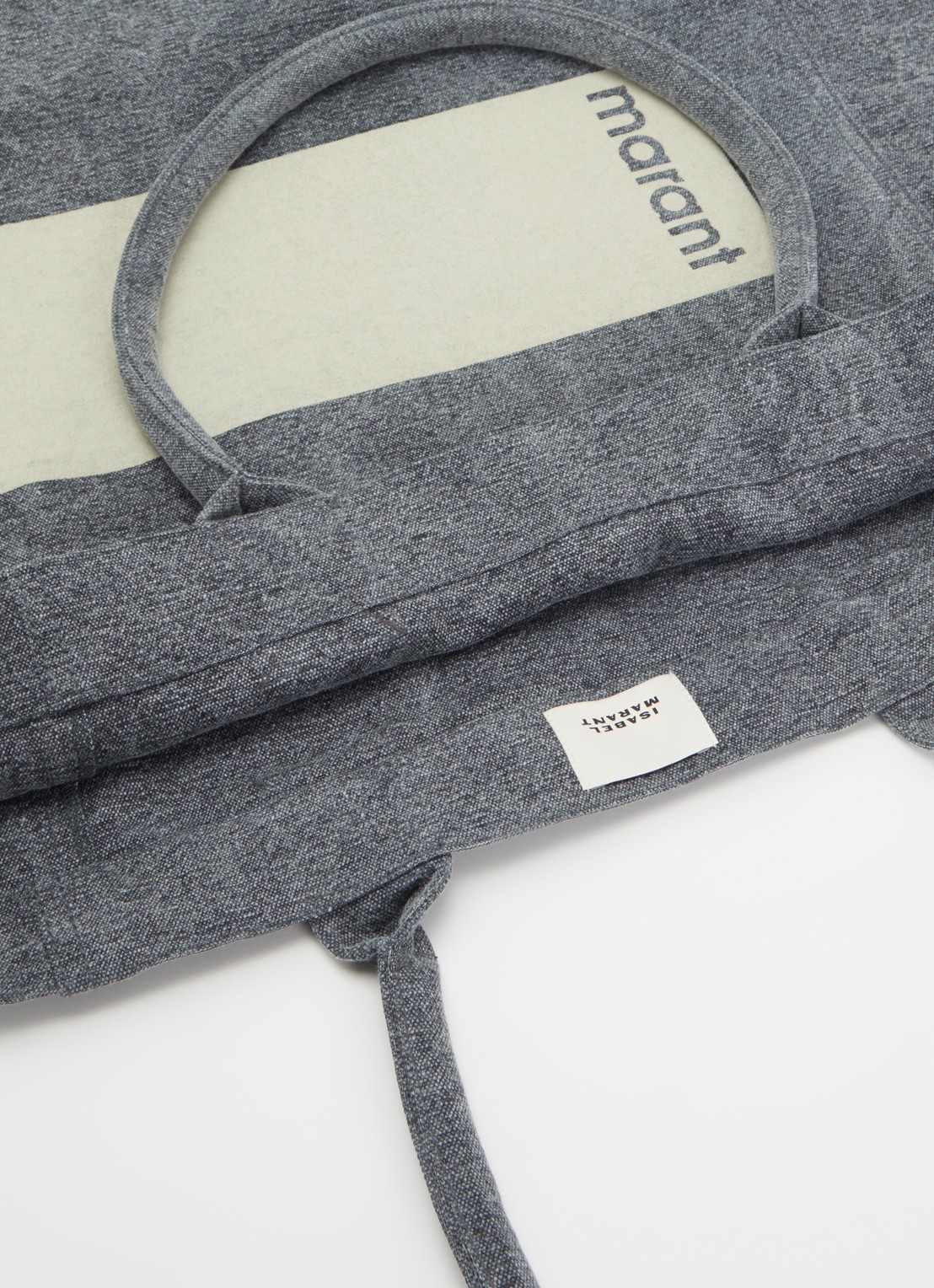 Isabel Marant Yenka shopper van canvas met logo - detail 2 donkergrijs