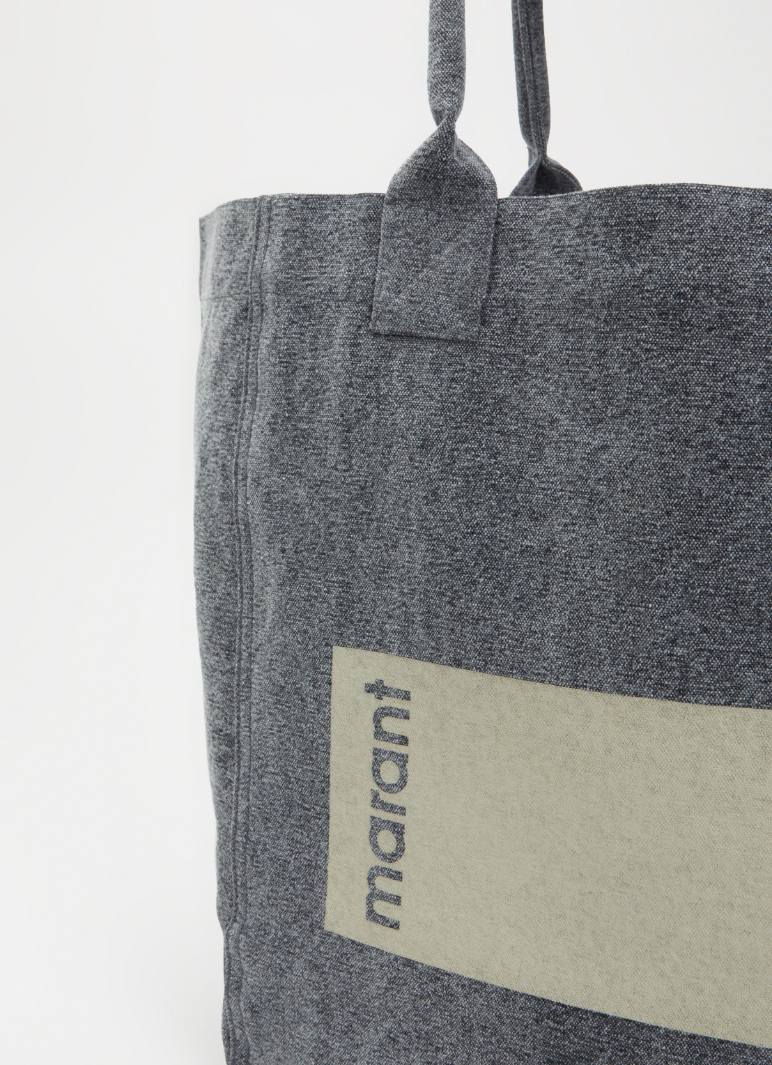 Isabel Marant Yenka shopper van canvas met logo - detail 4 donkergrijs