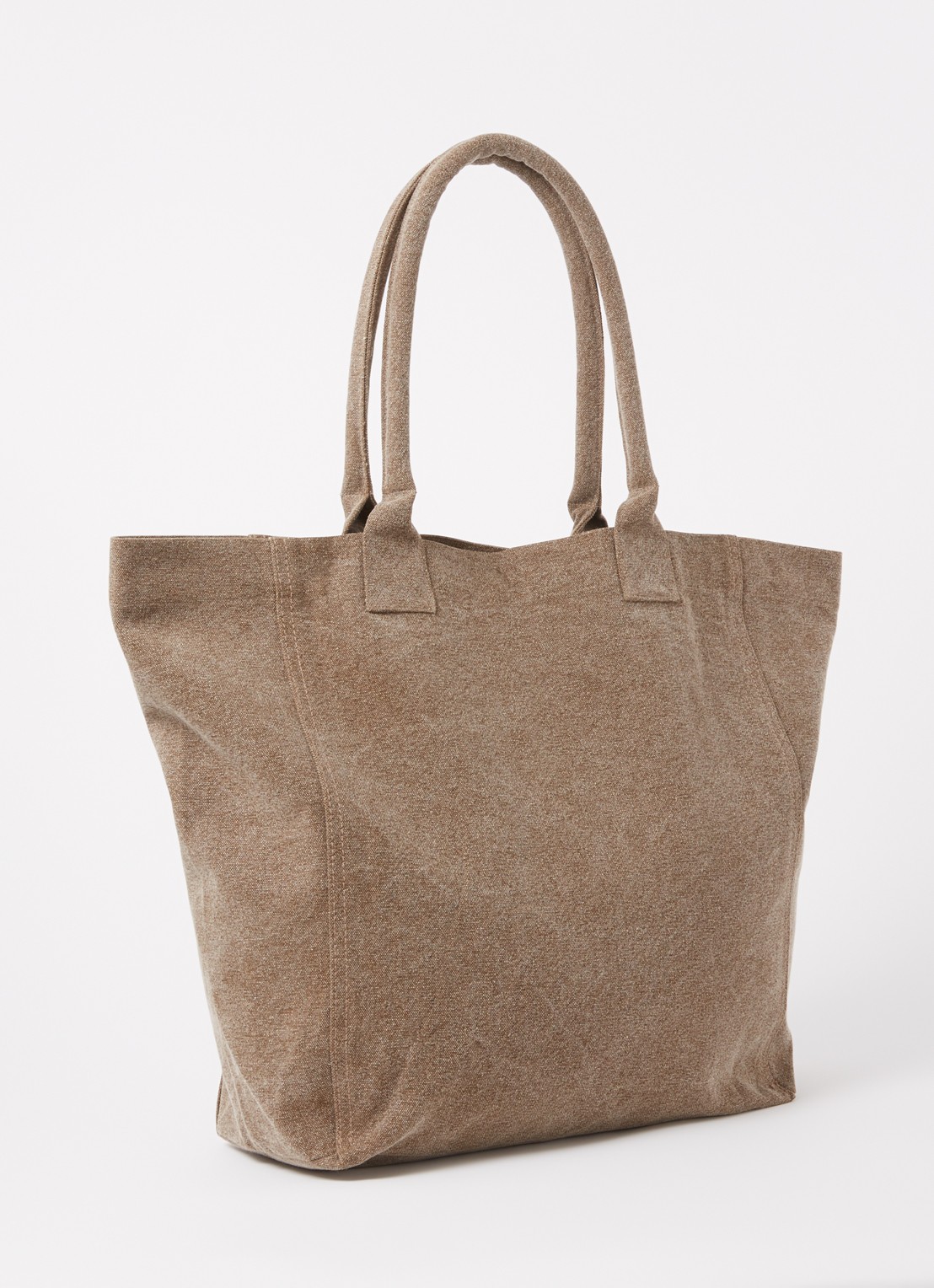 Isabel Marant Yenky shopper met logo - achterkant 6 khaki