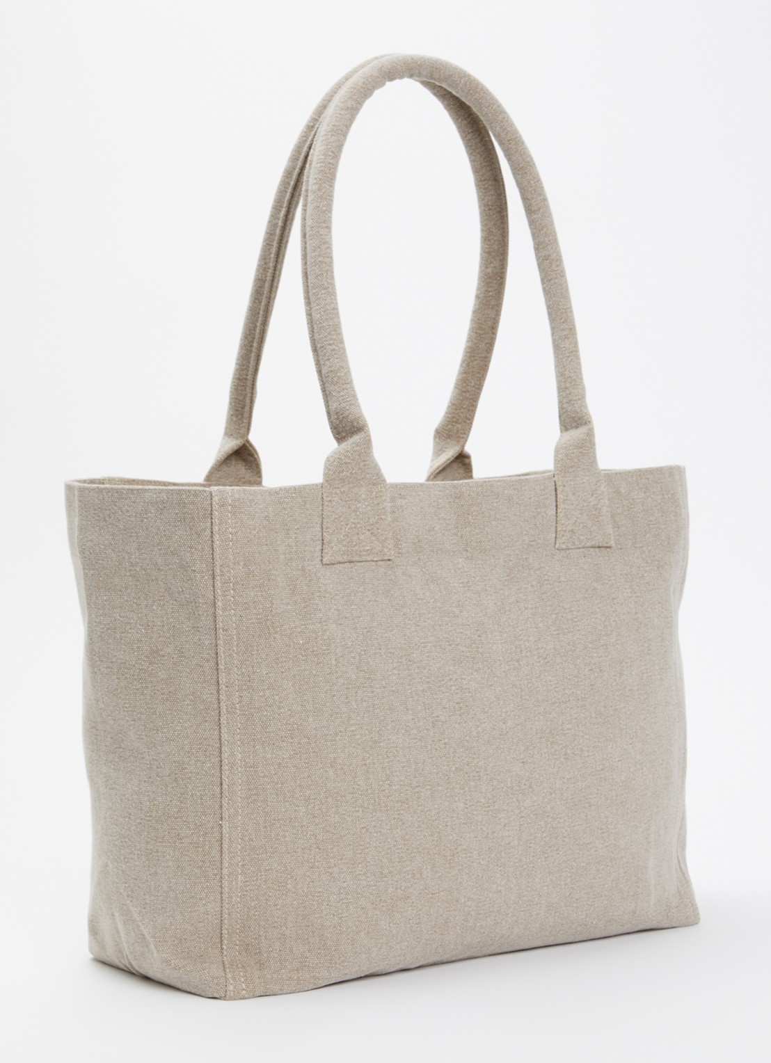Isabel Marant Yenky shopper van canvas met logoborduring - achterkant 6 beige
