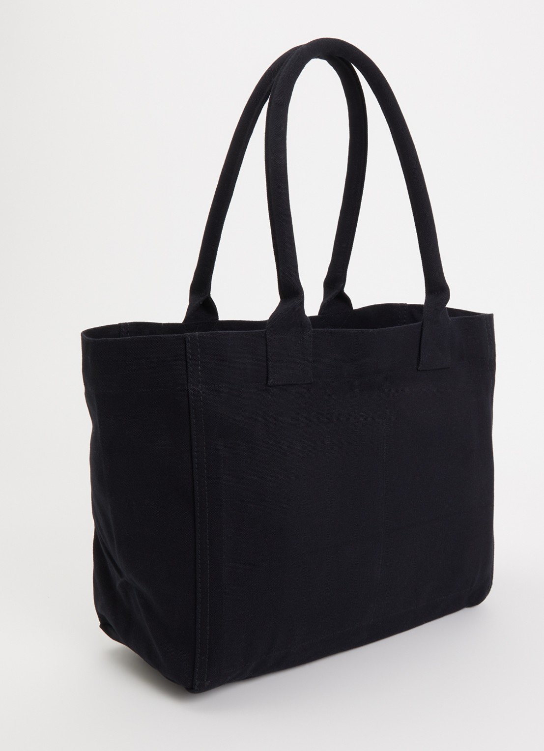 Isabel Marant Yenky shopper van canvas met logoborduring - achterkant zwart
