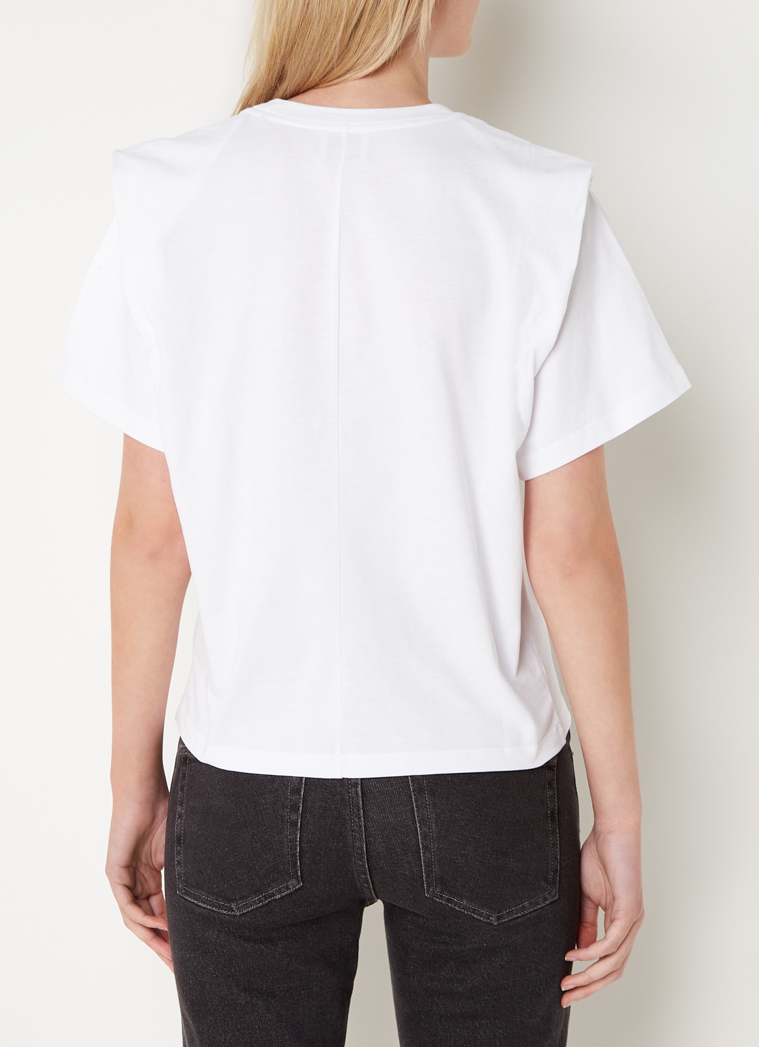 Isabel Marant Zelitos T-shirt met schouder detail - achterkant 3 wit
