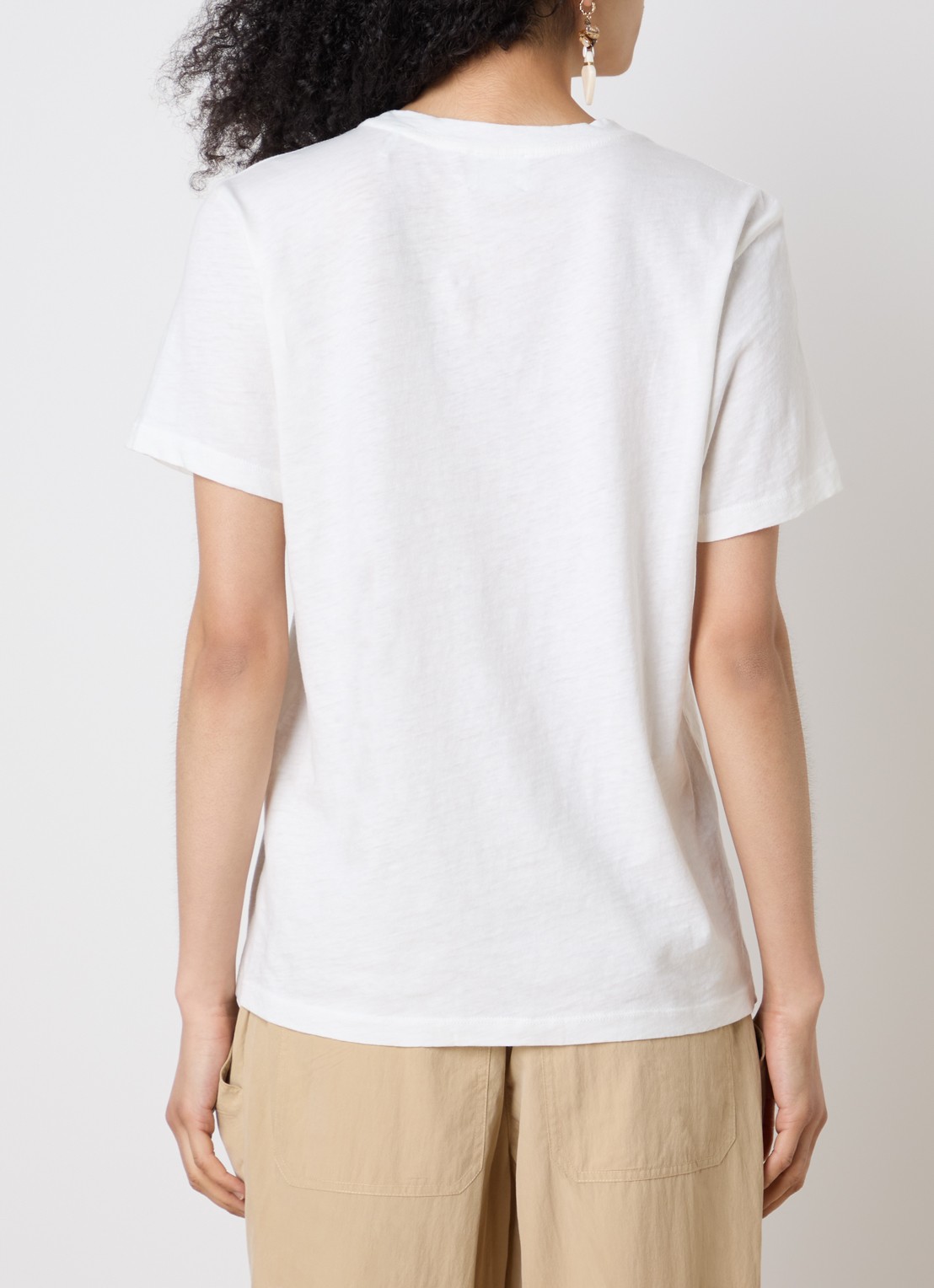 Isabel Marant Zewel T-shirt met print en logo - achterkant 5 ivoor