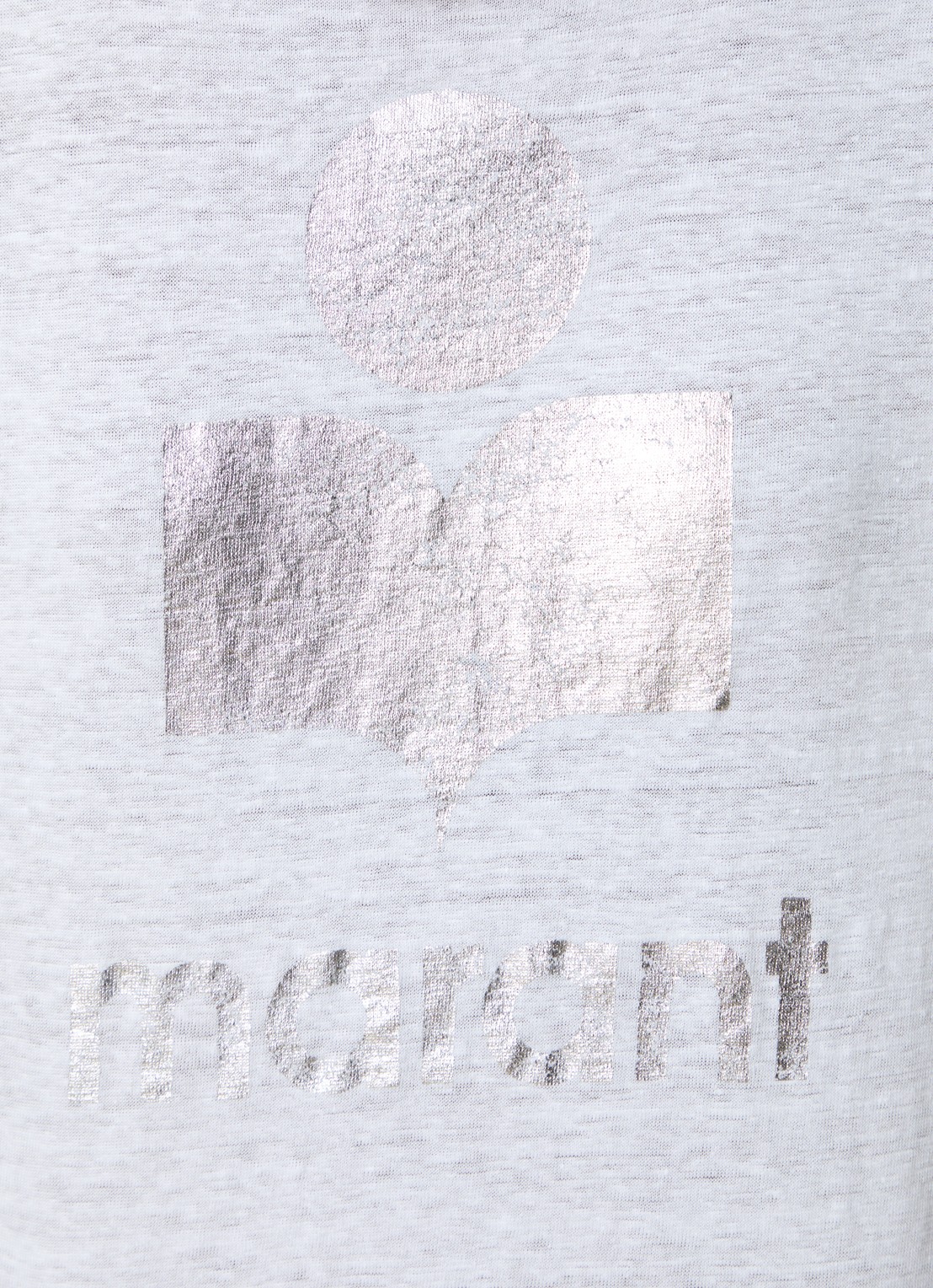 Isabel Marant Zewel T-shirt van linnen met logoprint - detail 4 wit