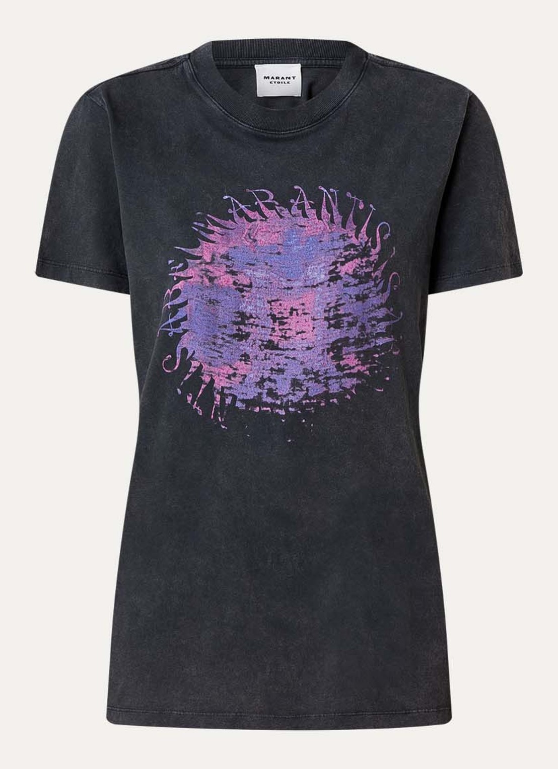 Isabel Marant Zoeline T-shirt met logoprint - voorkant 2 zwart