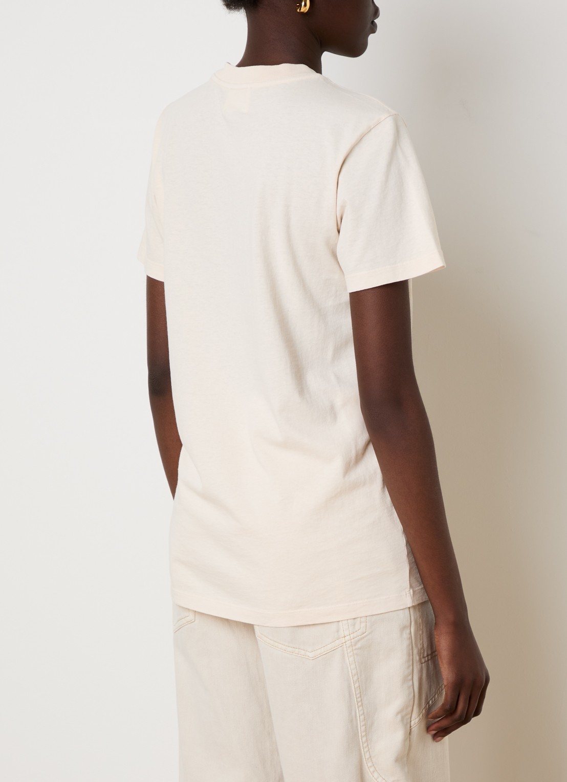 Isabel Marant Zoeline T-shirt met logoprint - achterkant gebroken wit