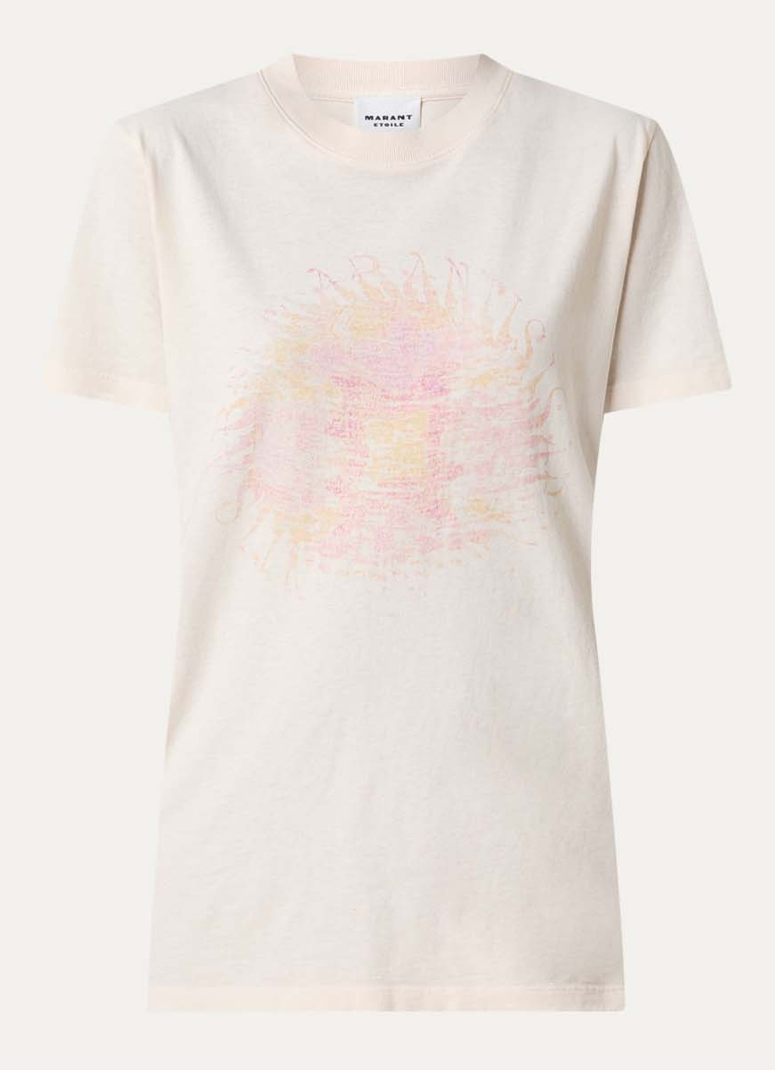 Isabel Marant Zoeline T-shirt met logoprint - voorkant 4 gebroken wit