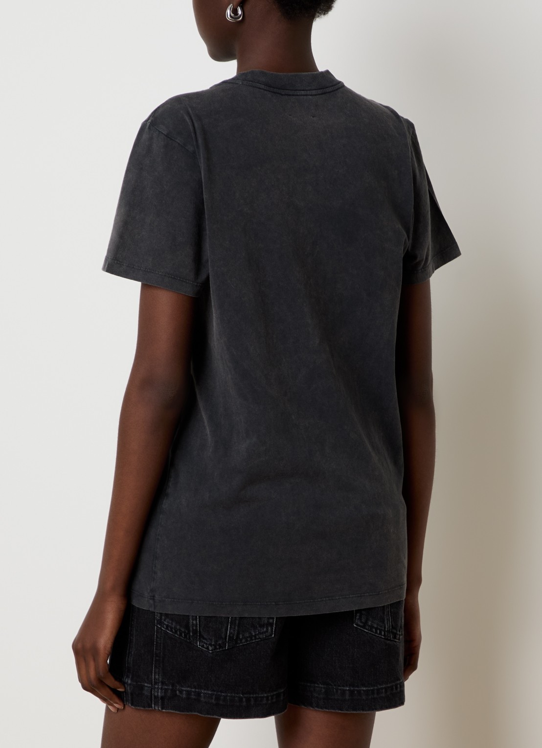 Isabel Marant Zoeline T-shirt met logoprint - achterkant 5 antraciet