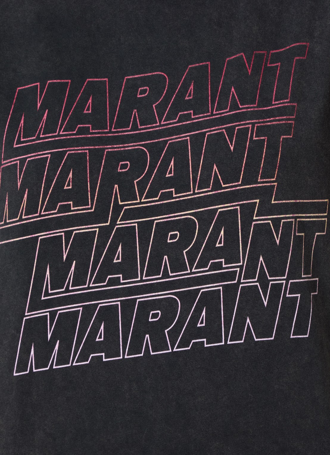 Isabel Marant Zoeline T-shirt met logoprint - detail 2 antraciet