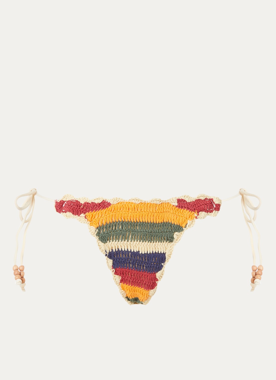 It's Now Cool Brazilian bikinislip van crochet - voorkant abrikoos