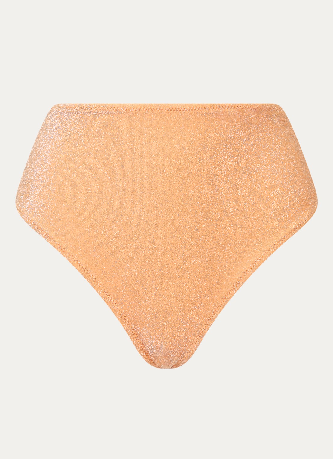 It's Now Cool High waisted bikinislip met lurex - voorkant 3 lichtoranje