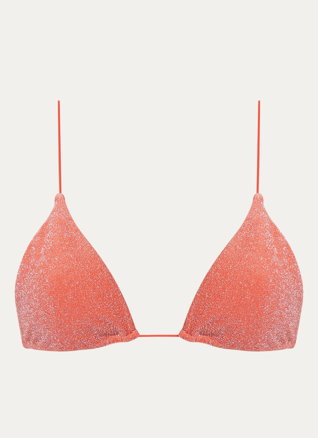 It's Now Cool Triangel bikinitop met uitneembare vulling en lurex - voorkant 3 rood