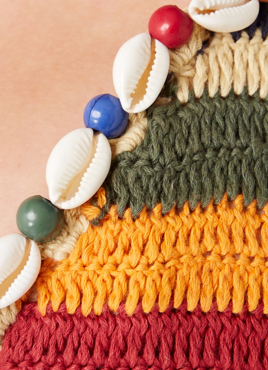 It's Now Cool Triangel bikinitop van crochet - detail 4 rood