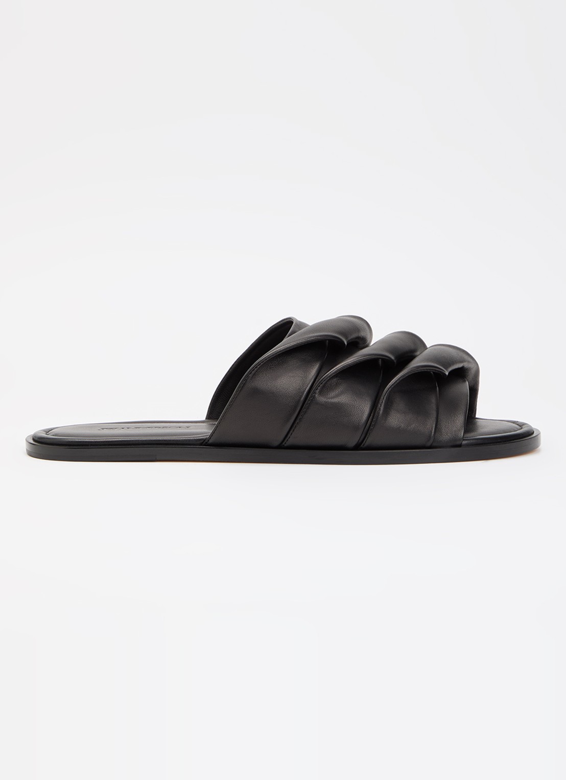 J.W. Anderson Coil slipper van leer - voorkant zwart