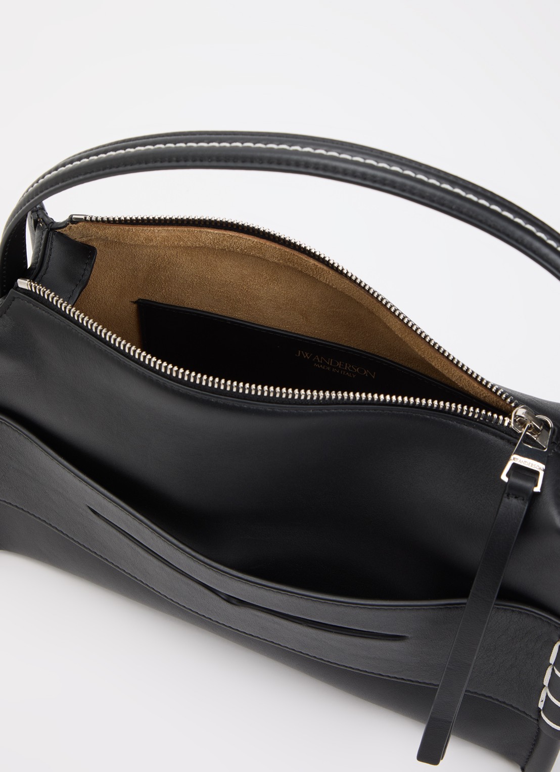 J.W. Anderson Loafer handtas van kalfsleer met afneembare schouderriem - detail 3 zwart